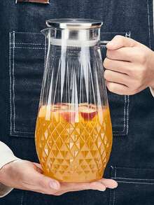 1pc Plastic Beverage Pitcher With Lid, Pitcher, Suitable For Hot And Cold Drinks, Spill-Proof Design, Perfect For Parties, Picnics, Poolside Gatherings, Thanksgiving Dinners, And Everyday Use - Easy To Pour. - Multicolor - View 9