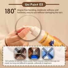 Korean Pet Ear & Eye Cleansing Solution & Wipes Set, Probiotic & Botanical Formula, Reduces Ear Wax Buildup, Removes Tear Stains, Soothes Itching & Infection, 150ml/5.1oz + 50pcs Finger Tip Wipes - Multicolor - View 4