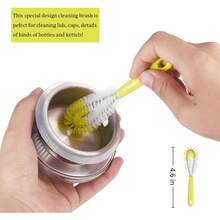 8 Pack Kitchen Cleaning Brush Set Long Handle Bottle Cleaner For Narrow Neck Wine Beer Water Sports Bottles Hummingbird Feeder Cups Mugs Travel Coffee Mugs Straw - Light Green - 查看 6