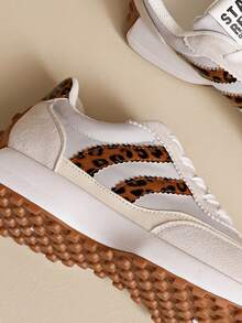 Women's Lightweight Running Sneakers - Lace-Up Closure, Multi-Functional Flat Sole, Breathable Fabric & Faux Leather Material - White - View 7