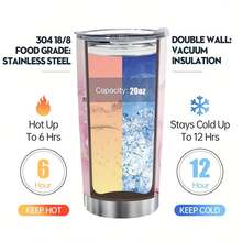 1pc 20oz Insulated Stainless Steel Tumbler With Lid-MamaFor Coffee & Tea Lovers - Perfect For Travel & Outdoor Activities - Great Gift For Birthday & Holidays20 Oz Travel Coffee Mug Tumbler Daddy Cup - Inspirational Birthday & Fathers Day Gift For Man/Men Holiday Presents Sentimental Keepsake - Style 2 - 查看 2