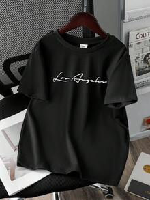 男童休闲热带印花短袖T恤，夏季 - 黑色 - 查看 2