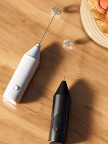 Teckwe 奶泡器、强力手持奶泡器、迷你奶泡器、咖啡搅拌器、适用于咖啡、拿铁、卡布奇诺、抹茶、热巧克力的不锈钢饮料搅拌机、便携式奶泡机、电动无线搅拌机迷你咖啡机学校用品返校 - 彩色 - 查看 5