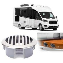 3.5-Inch Polished, Clip-On Decorative 316 Stainless Steel Air Vent Grille For RVs, Yachts, And Boats; Air Intake/Exhaust Vent Cover; Weather-Resistant Vent Cover (81932SS-HP)