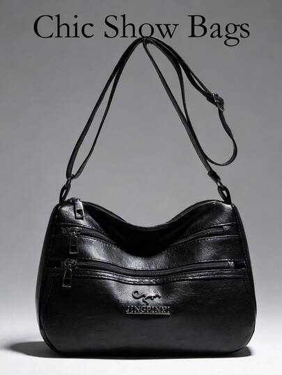 2025 New Stylish Versatile Women's Crossbody Bag - Large Capacity One Shoulder Bag. The Perfect Choice For Weekend Shopping: Can Hold Lipstick, Tissues And Other Small Personal Items. Also Suitable For Moms: Can Carry Baby Wipes, Snacks, Spare Socks. Multi-Layer Design Allows Separating Your Phone And Baby's Items. Lightweight And Not Bulky.