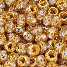 10颗8/10毫米复古大孔精致桶珠，适用于DIY珠宝制作手链项链配件 - 彩色 - 查看 15