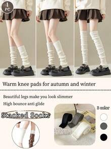 女士超大针织大象图案过膝袜，舒适保暖，适合日常穿着，JK风格腿套，芭蕾舞腿套，秋冬季舒适保暖。