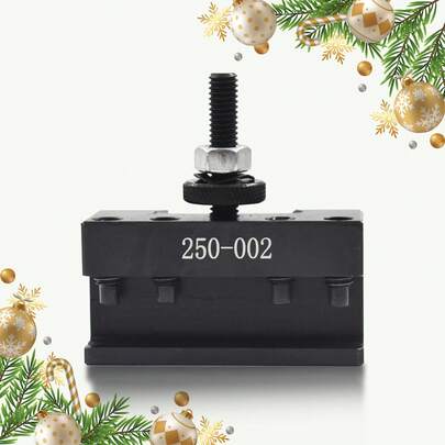 1pc 250-002 Quick Change Metal Lathe Tool Post Holder, Manual Operation, No Electricity Required, Lathe Tool Accessory | Rigid Structure | Finely Ground Finish, Lathe Tools For Metal