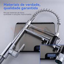 Gourmet Stainless Steel Kitchen Faucet, Silver, 60x45cm, With 360° Flexible Single-Lever Faucet, High Spout, And Winda Spray. - Bạc - Xem 11