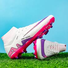 Men's Football Shoes, Women's Football Shoes, AG/FG Nail Shoes, Outdoor/Indoor Sports Shoes, Artificial Grass Football Boots, Unisex - Hot Pink - View 4