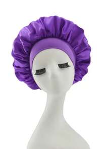 1pc Luxury Satin Silk Sleep Cap, Wide Elastic Headband Style Sleep Hat, Suitable For Women Hair Care, Unisex Night Hair Care Cap, Comfortable For Home Use, Night Sleep Cap, Women's Elastic Shower Cap, Adult Beauty Hair Care Cap, Unisex, Shower Cap. Home Bathroom Decorative Towel, Suitable For Salons, Hotels, Sports Venues, Home Goods, Towels, Hair Drying Wrap - Multicolor - View 7