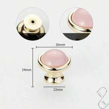 可爱的粉色陶瓷把手，锌合金底座 - 复古风格，适用于梳妆台抽屉、衣柜、古董橱柜 - 家居装饰的理想之选 - 彩色 - 查看 11