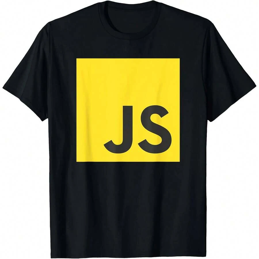 Developer JavaScript React Programmer Geek Coding T Shirts Men Humor Streetwear Tee Shirt Short Sleeve Unisex Loose Clothing - Negro - Ver 1