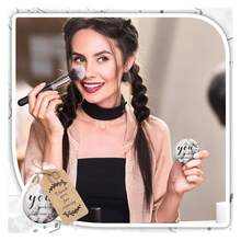 50 Sets Compact Mirrors Bulk Women Gift Inspirational Appreciation Employee Thank You Christmas Small Purse Pocket Stuffer Item MakeupMirrors For Coworker Bridal Souvenir BagBlack - 多色118 - 查看 5