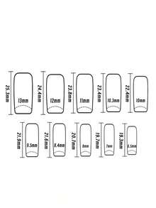 24 de autocolante dreptunghiulare pentru unghii cu flori Y2K pentru a vă îmbunătăți stilul vestimentar! Acest set de autocolante pentru unghii include 1 bucată de gel jeleu și 1 pilă de unghii, care se potrivesc perfect unghiilor. Manichiură franțuzească ușor de purtat, potrivită pentru serviciul zilnic, petreceri și alte ocazii. Accesorii pentru unghii - Albastru marin - Vizualizare 2