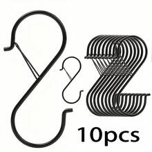 10/20 piezas Ganchos en forma de S de gran resistencia con cierre - Ganchos de hierro fundido montados en la pared adecuados para colgar plantas, ropa, utensilios de cocina y bolsas - Estilo rústico, fácil de instalar, solución de almacenamiento duradera y elegante, ganchos prácticos - Multicolor - Ver 11