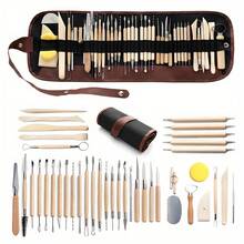 36/39pcs Premium Ceramic Sculpting Tool Set, Including Durable Tool Box. Suitable For DIY Pottery Making And Creative Handmade Gifts. Artist DIY Art Supplies. Ceramic Artist Tool Kit.