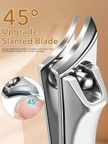 ANDVICTORY 1pc Ingrown Toenail Clipper, Stainless Steel Slanted Curved Blade Nail Clipper