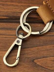 1pc Personalized Name Keychain, Large Ring Keychain - Customized Keychain - Wristlet Keychain - Bag Charm - Car Keychain - Gift For Her - Luggage Tag, Faux Leather, Personalized Heart-Shaped Keychain, Gift For Her - Multicolor - View 7