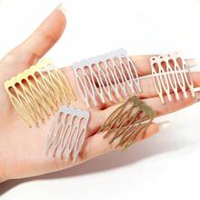 5/8/10 Teeth Metal Hair Comb Bronze Tone Hair Clips Claw Hairpins DIY Jewelry Findings & Components Wedding Hair Supplies - Multi-tooth Comb - View 3