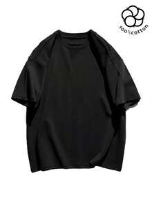 Men's New Low-Cut Long Sleeve T-Shirt With Print Pattern, Versatile And Comfortable For Fall/Winter - Black - View 4