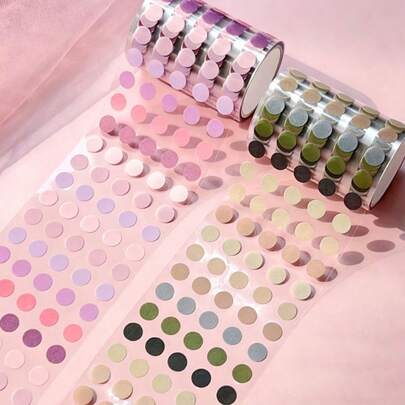 1 Roll Colorful Polka Dot Washi Tape - Student Gift, DIY Notebook Material Tape Sticker Tool And Self-Adhesive Tape (1 Roll Polka Dot Tape, Approx. 600 Dots)