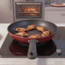 9.45 英寸铸铁不粘煎锅，适用于洗碗机，牛排煎锅，炒锅，平底炊具，厨房必备，热门锅，适用于电磁炉、电炉和燃气炉，煎炒锅，强烈推荐 - 彩色 - 查看 9