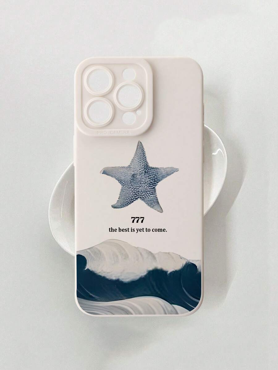 1pc Blue Starfish Pattern Anti-Fall Cute Phone Case Compatible With IPhone 13/11/17/17pro/16/14/15/15pro/15 Plus/15 Promax/7plus/8plus/X/Xs Max/Xr/11pro/12pro/13pro/14pro/12mini/13mini/11promax/12promax/13promax/14promax/14plus/17pro Max/17Air/6/6s Plus/7/8/16Pro/16plus/16promax/Se2/17promax&Compatible With Samsung Galaxy/A54/A14/A12/A13/A15/A32/A33/A24/A52S/S20/S21/S22/S23/S24/S23Plus/S24ultra/S25/A15/A33/A23 - Multicolor - View 1