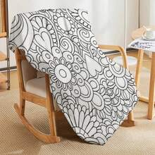 Adult Coloring Book Blanket - & Floral Mandala Heart Design With Love Lettering, Soft Flannel All-Season Cozy Throw For Relaxing Art Activity, Valentine'S Day Gift For Women & Men, Romantic Couples Gift Idea, Durable Bedspread Or Couch Cover Four Seasons Universal Multifunctional Blanket/Perfect Gift, 2D Printing Him, Her Gifts For Her, Him, Family, Boyfriend, Girlfriend, Father, Family, Mother, Lover, Daughter, Son, Grandfather, Grandmother, Friend, Classmate, Pet. Perfect Nap, Camping, Travel, Home, Daily Life, Office Decoration, Birthday, Anniversary, Valentine's Day, Thanksgiving, Christmas, Halloween, Mother's Day, Father's Day, Wedding, New Year Gifts,Back To School Season,Graduation Gift,Sofa,Bed,Car,Bedroom,Living Room,Office, Outdoor Camping, Beach,Wall Decoration,Newly Expanded Themed Collections To Meet A Variety Of Styles And Scenar. - 多色2 - 查看 3