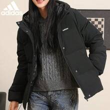 Adidas 女士户外防风保暖经典羽绒服 - 黑色 - 查看 7
