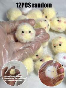 1/2/5/6/12PCS Cute Stress Reducing Simulated Silicone Chick,Squishy Toy,Soft And Cute,Fidget Toy,Taba Squishy - Multicolor - View 19