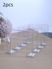 1个/2个/4个装衣柜收纳袋，适用于卧室、浴室、办公室衣柜分隔、实用书架分隔、L型收纳架、节省空间的收纳盒、汽车收纳盒、储物盒、抽屉收纳盒，透明四格收纳盒，适合放置小型手提包（不含手提包） - 無色 - 查看 8