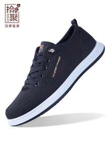2026 Spring New Men's Casual Shoes, Comfortable Canvas Slip-On Sneakers, Breathable Fabric, Lightweight Soft Sole Non-Slip Loafers - Black - View 14
