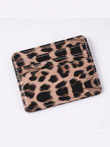1pc Printed Multi-Card Slot Fashion Unisex Card Holder Leopard Print Valentine's Day Leopard Cheetah Print Card Case Card Wallet Name Card Holder Credit Card Holder Mini Wallet Card Pouch For Women Small Wallet Photo Card Holder - Multicolor - View 9