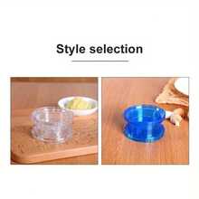 1个手动压蒜器/蒜蓉器 - 塑料压蒜器，手持式蒜蓉器，无需电力，高效扭转蒜瓣，手动扭转式蒜蓉压碎盒 - 易于使用的厨房工具，快速压碎蒜瓣，无需电力，透明手动蒜蓉制作器 - 手持式扭转设计