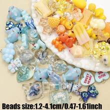 4Amazonia 10pcs/Set Cute 3D Fruit, Animal, Flower Resin Pendant, Y2K Style Faux Food, Candy Jar Pendant, Suitable For DIY Keychain, Bracelet, Earrings And Other Jewelry Making - Mixed - View 5