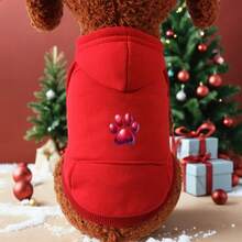 Pet Dog Clothes Small Medium-Sized Dog Schnauzer Pure Cotton Hooded Sweatshirt Luxury Designer Clothes Wholesale Supplier - Đỏ - Xem 8