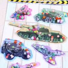 3D Water Sticker Racing Car Toy, Children's Reward Liquid Quicksand Crystal Small Sticker Painting - Tanned Kitty/Sticker>Candy/Kitten/Kids - Multicolor - View 7