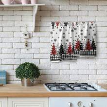 Black White Polka Dot Towels Set Of 2, Boho Polka Dot Hand Towels For Bathroom 14"X28" Vintage Doodle Towels Soft Absorbent Bathroom Hand Towel For Face, Gym, Spa, Kitchen - White Black Buffalo Plaids Christmas Tree - 查看 8