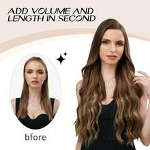 تمديدات شعر طبيعي بشري لون أسود 50 خصلة، تمديدات شعر بشري مريحة للارتداء، تمديدات شعر بشري طويلة مستقيمة، شعر ناعم مستقيم غير مرئي - متعدد الألوان - مشاهدة 6