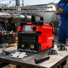 Mini mano MMA/TIG tungsteno gas inerte protección soldadura compuesto inversor soldador - Rojo - Ver 2