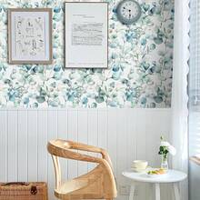 1 Rolo de Papel de Parede Autoadesivo com Estampa de Folhas de Eucalipto em Azul Menta, 44 x 1000 cm (17,32 x 393,70 polegadas), Impermeável, Fácil de Aplicar, Removível, Decoração para Casa, Estilo Boêmio Minimalista, Adesivo de Vinil para Parede, Fácil de Instalar, Ideal para Cozinha, Sala de Estar, Quarto, Banheiro, Sala de Jantar, Escritório, Escola, Armários, Mesas e Renovação de Móveis. - Azul Menta - Ver 5