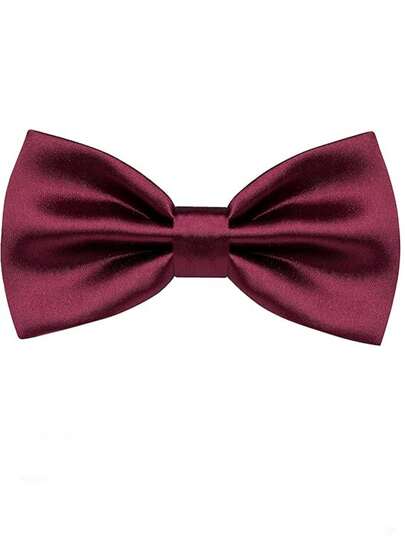 1pc Men's Solid Color Double-Layer Bow Tie, Business Formal Suit Bowtie For Groomsmen, Wedding, 1200 Needle Fabric
