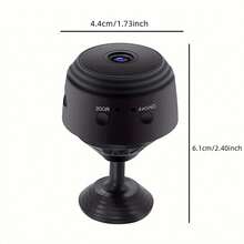 迷你无线安防摄像头 | 480P高清室内监控，即时移动侦测警报和防拆报警 | 简易粘贴式安装，2.4GHz WiFi手机控制 | 可充电电池，便携式监控 - 彩色 - 查看 10