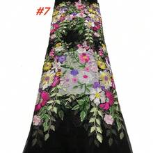 High Quality Nigerian Lace Fabric, French African Floral Embroidered Lace, Soft Sheer Fabric, 2026 Design, Bridal Wedding Gown Sewing Material - Multicolor - View 9