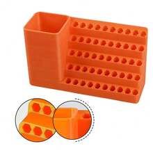 1PC 50-Hole Drill Bit Storage Rack, Screwdriver Bit Storage Toolbox, Hole Plate Electric Screwdriver Holder, Hexagonal Handle Storage Rack, Drill Bit Holder, Lower Storage Rack, Suitable For Industrial Decoration And Home Improvement Personnel.