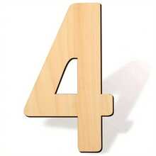 11.8 英寸（30 厘米）未上漆木质数字牌，10 个装，空白未涂漆木质数字，适用于涂漆、工艺品制作、商店和家居墙面装饰 - 杏色 - 查看 15