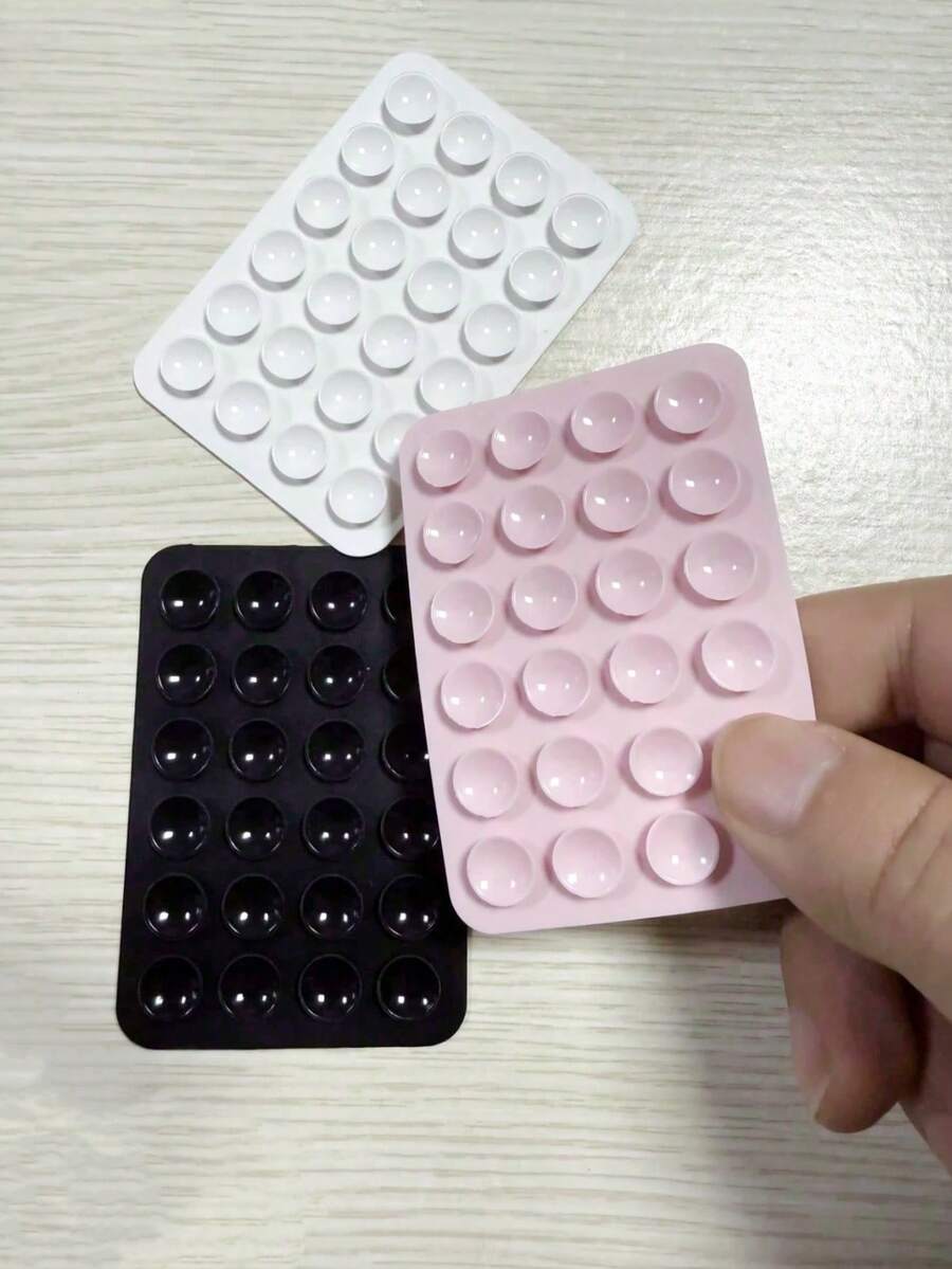 Suporte de Telefone Adesivo de Silicone, Suporte de Telefone Adesivo de Silicone Antiderrapante, Suporte de Capa de Telefone, Acessório de Telefone Mãos Livres, Suporte para Selfie e Vídeo, Acessório de Telefone Multifuncional, Adequado para Todos os Modelos, Presente para Mulheres, Presente de Ano Novo, Presente do Dia dos Namorados - Multicolorido - Visão 1