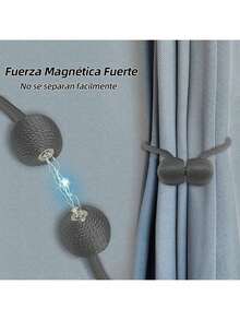 Estilo4 Piezas Sujetador De Cortinas, AlzapañOs Para Cortinas, Fuertes Propiedades MagnéTicas,Cinta MagnéTica Decorativa Para Cortinas, Accesorios Para Cortinas,PropóSito Decorativo(Gris Oscuro)VersióN Mejorada - amarillo pálido - Ver 10