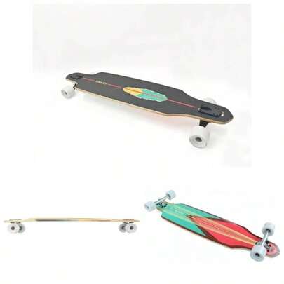 Urban Freeride Pro Longboard Cruiser 40inch Canadian Maple Wood Deck Forged Reverse Kingpin Truck Drop Through Longboard Complete Setup Urban Commuting